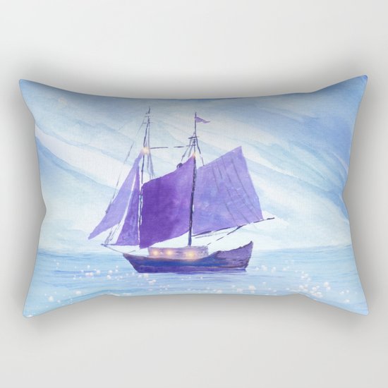 Sailing in Winter Rectangular Pillow