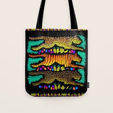 Leaping Felines Tote Bag