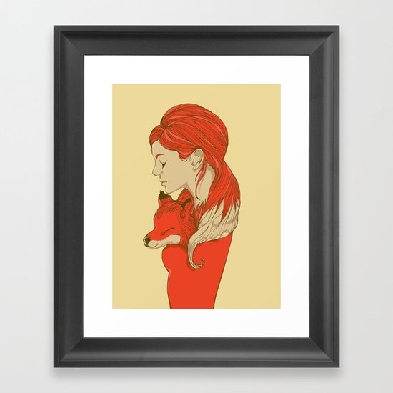 Lady Fox Framed Art Print