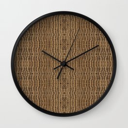 Jute Fabric Weave. Wall Clock