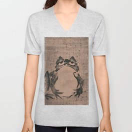 Frog and Mouse - Getsuju, Japanese Art V Neck T Shirt