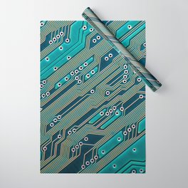 Electronic circuit board close up Wrapping Paper