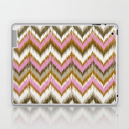 8-Bit Ikat Pattern – Ochre & Pink Laptop Skin