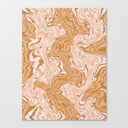 Coffee and Cream Swirls Canvas Print