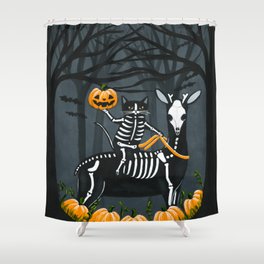 The Not So Headless Horseman Shower Curtain