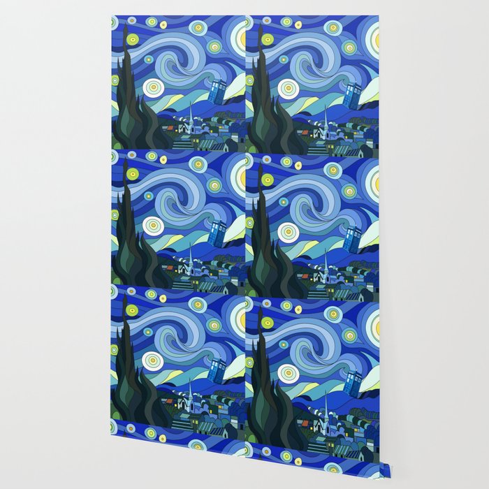 Tardis Art Starry Night Wallpaper by