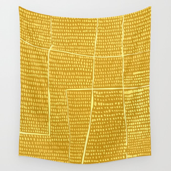 Categorize Print in Yellow Wall Tapestry