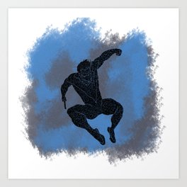 NightWing Splatter Background Art Print