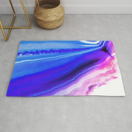 Abstract Agate Blue Rug