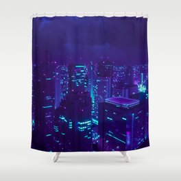 Shinjuku Blues Shower Curtain