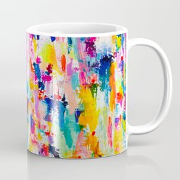 Bright Colorful Abstract Painting in Neons and Pastels Mug