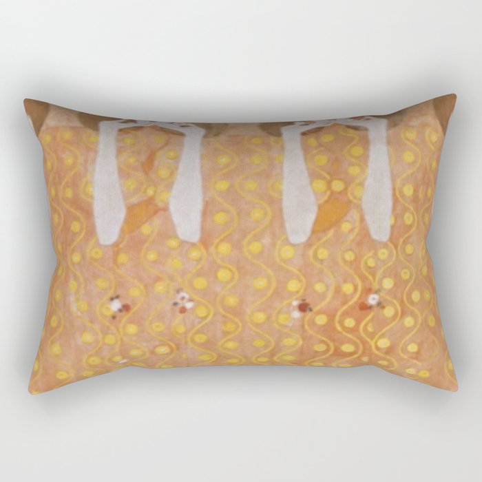 Gustav Klimt Choir of Angels Or Beethoven Frieze Rectangular Pillow
