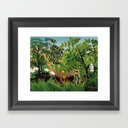 Henri Rousseau Exotic Landscape Framed Art Print
