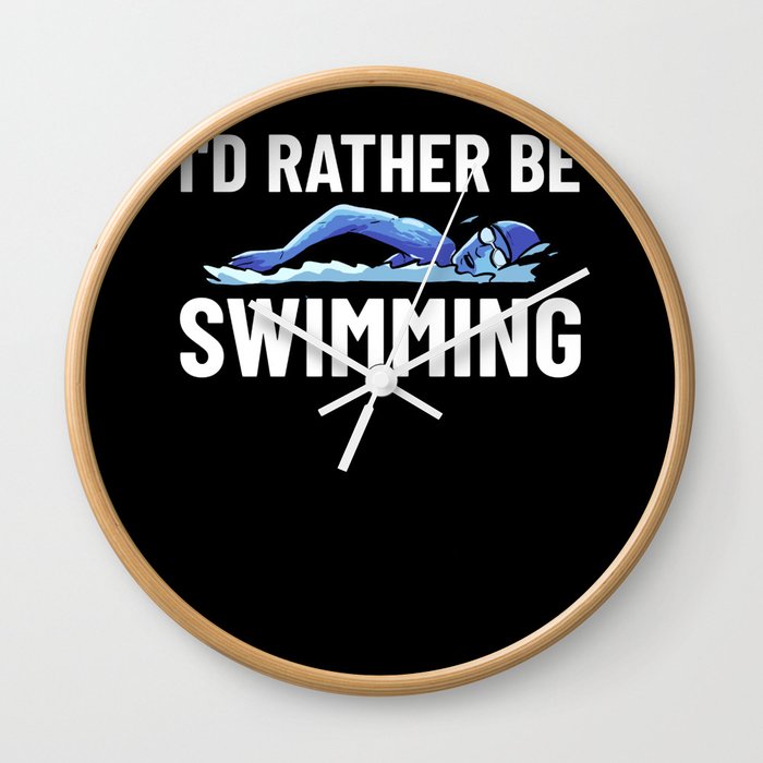 Swimming Coach Swim Pool Swimmer Lesson Wall Clock