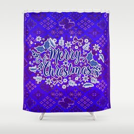 -A31- Merry Christmas Traditional Style. Shower Curtain