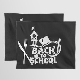 Cute Back To School Illustration Kids Quote Placemat