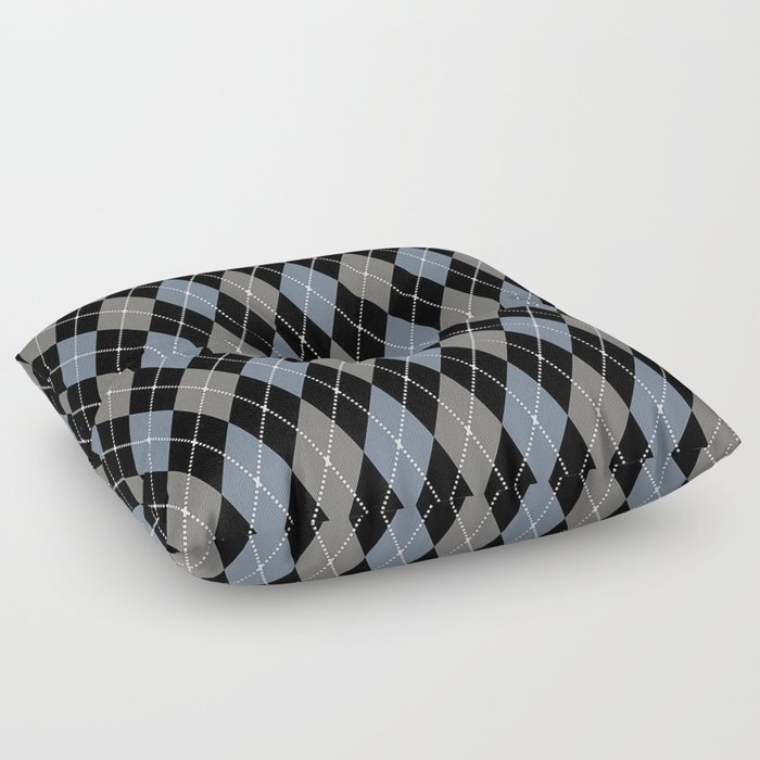 Blue And Grey Argyle Pattern,Diamond Abstract,Quilt,Knit,Tartan,Sweater,Traditional,Geometrical,  Floor Pillow