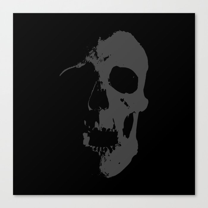 Skull - Grey Canvas Print