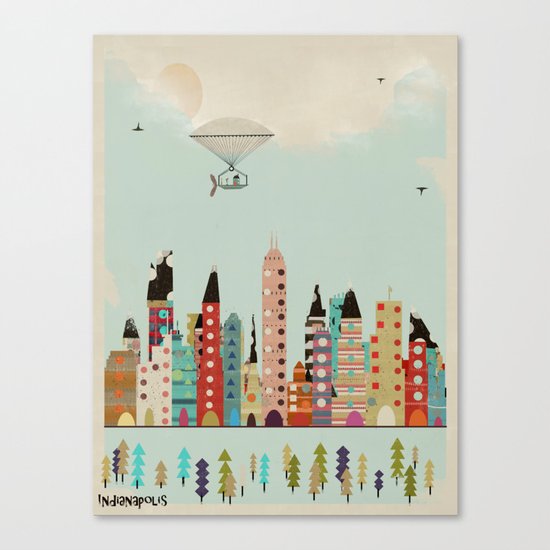 visit Indianapolis Indiana Canvas Print