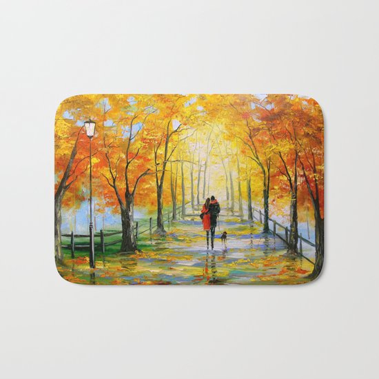 Golden autumn Bath Mat