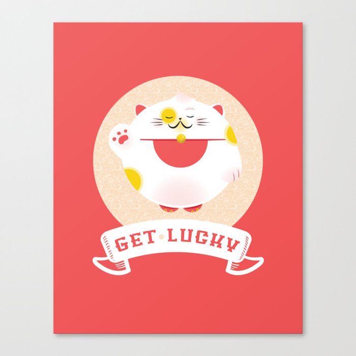 Get Lucky Cat Canvas Print