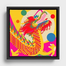 Colorful Dragon Framed Canvas