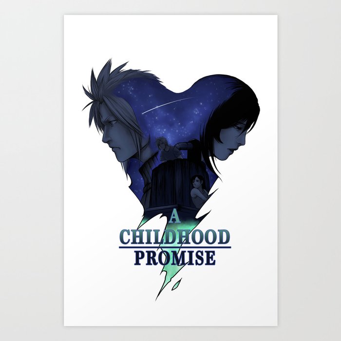 Ffvii A Childhood Promise Design Art Print By Seraphlimonade