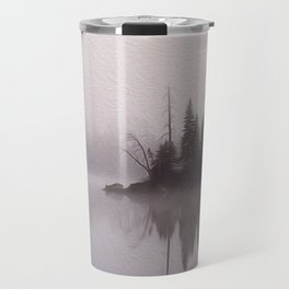 Foggy Lake and Trees  Travel Mug