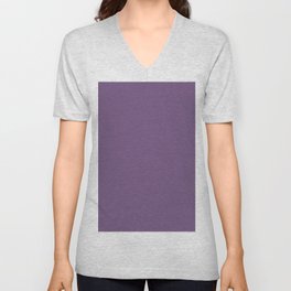 Purple-Gray Eggplant V Neck T Shirt