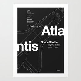 Atlantis - Blueprint & Data 2 Art Print