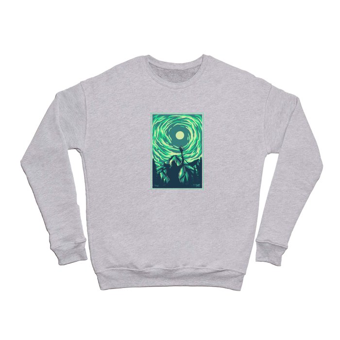 Sky witch silhouette illustration gifts wicca Crewneck Sweatshirt