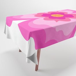 Modern Hot Pink Peony Flower Tablecloth