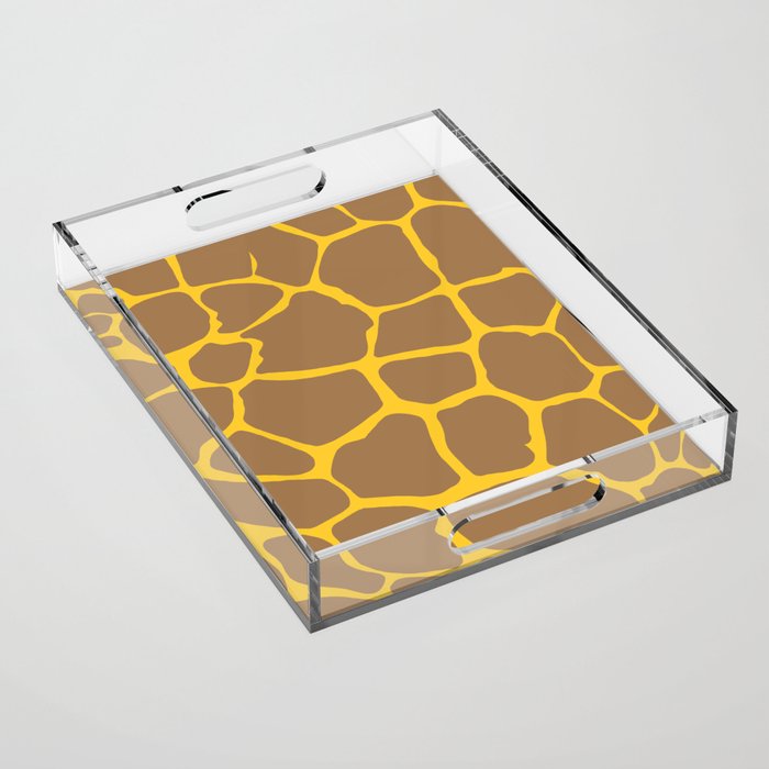 Giraffe All-Over Pattern Acrylic Tray
