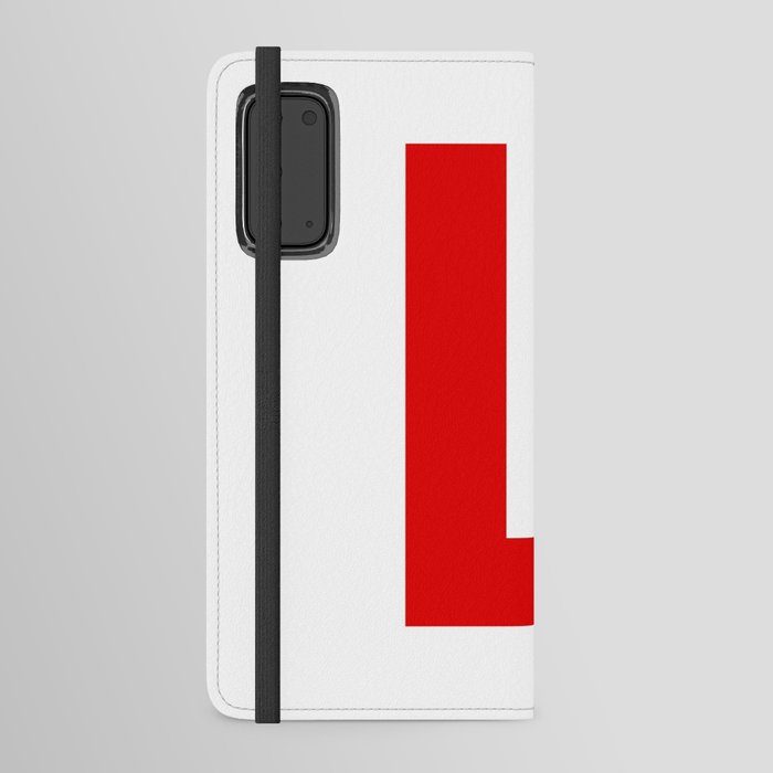 Letter L (Red & White) Android Wallet Case