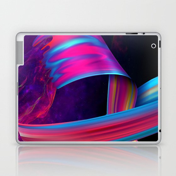 Neon twisted space #1 Laptop & iPad Skin