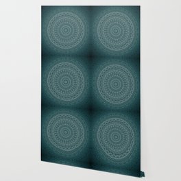 Bohemian Mandala Image Blue Wallpaper