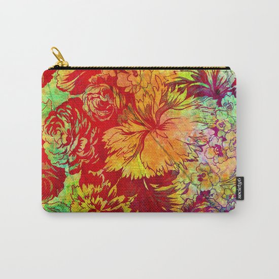 vivid floral Carry-All Pouch