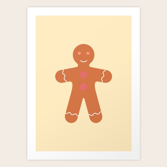 #89 Gingerbread Man Art Print