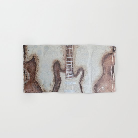 Brown Guitars Hand & Bath Towel