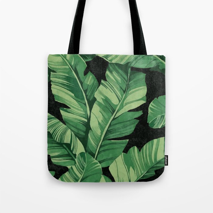 Tropical banana leaves II Tote Bag