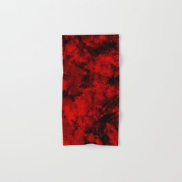 Black and Red Tie Dye Abstract Pattern Hand & Bath Towel