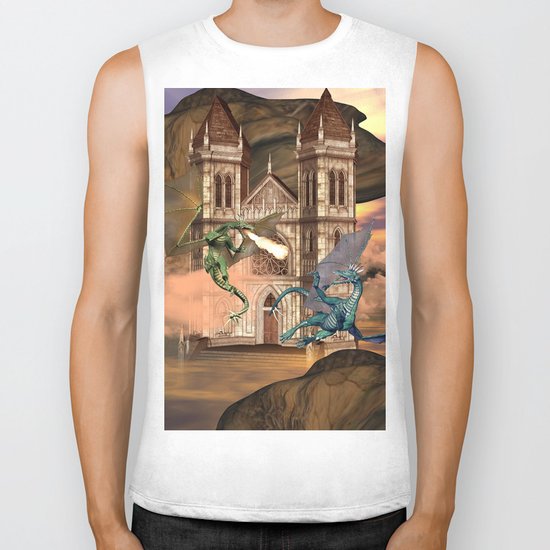 The dragon fight Biker Tank