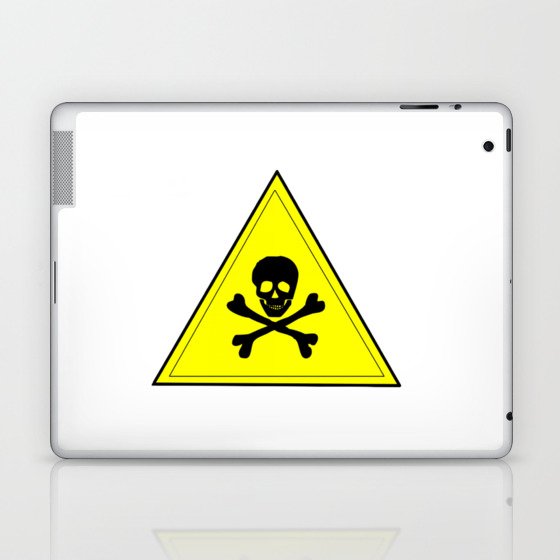 Skull Hazard Sign Danger Caution Laptop & iPad Skin