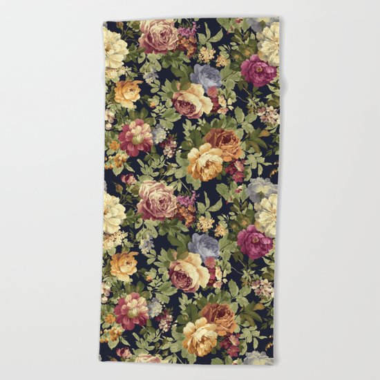 Floral Garden Beach Towel