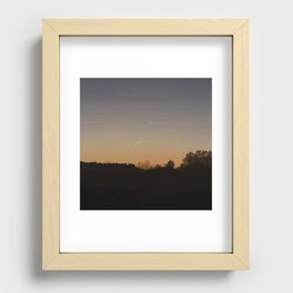 Illinois Sunset Recessed Framed Print
