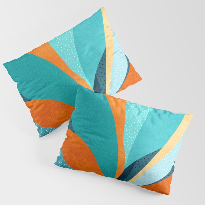 Abstract Tropical Foliage Pillow Sham