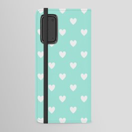 Sweet Hearts - seafoam Android Wallet Case