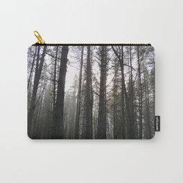 Scottish Highland's Pine Forest Misty Scene in Afterglow  Carry-All Pouch