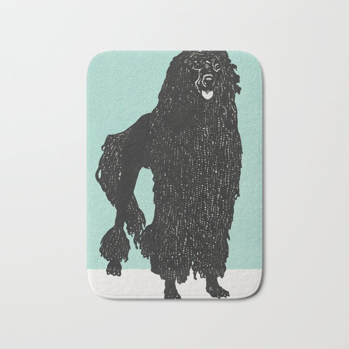 Poodle art by moriz jung Bath Mat