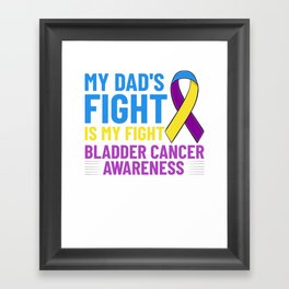 Bladder Cancer Ribbon Awareness Chemo Survivor Framed Art Print